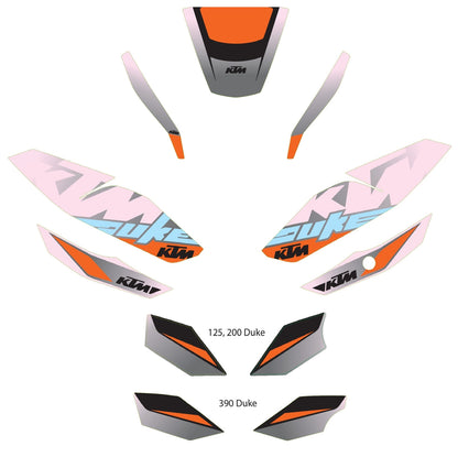 KTM Graphics kit 125-390 DUKE 11-21